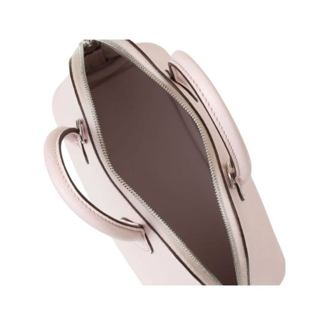 HERMES MINI BOLIDE 1923 ROSE DARLING CHEVRE MYSORE SILVER HARDWARE