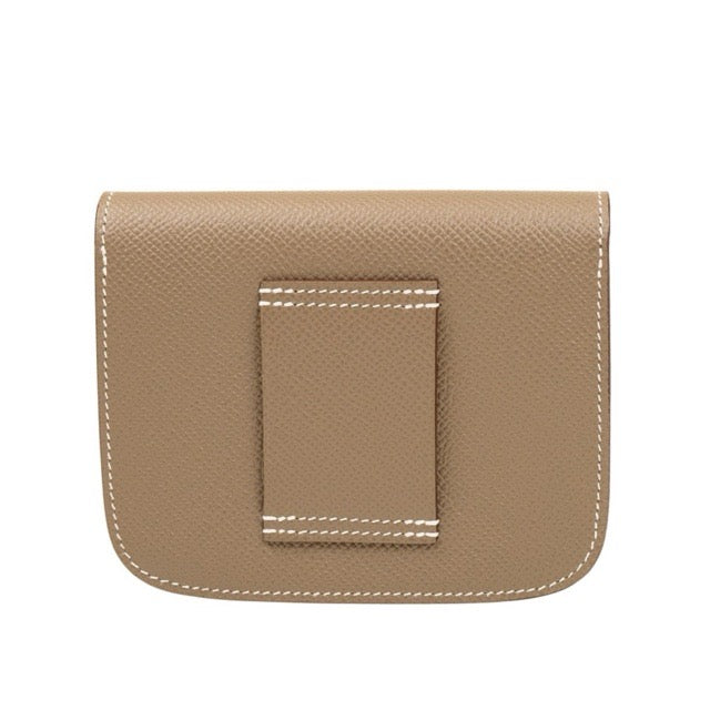 HERMES CONSTANCE SLIM WALLET ETOUPE EPSOM SILVER HARDWARE
