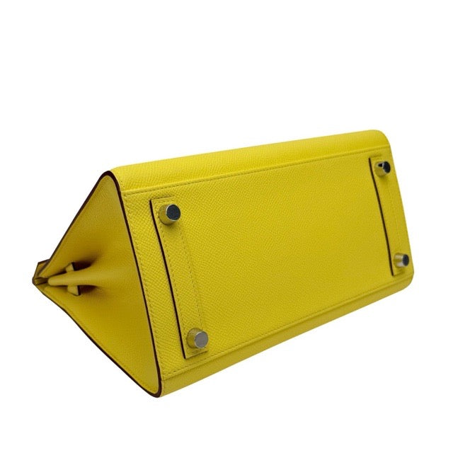 エルメス バーキン25 外縫い セリエ ライム エプソン シルバー金具 HERMES BIRKIN SELLIER 25 LIME EPSOM SILVER HARDWARE