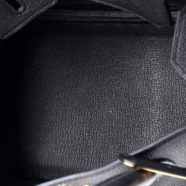 HERMES BIRKIN 30 BLACK NOIR TOGO GOLD HARDWARE