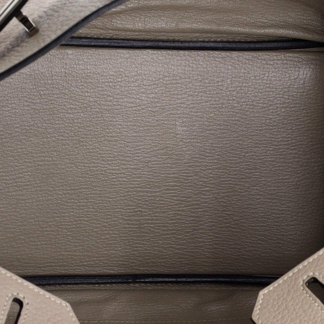 HERMES BIRKIN 30 GRIS TOURTERELLE TAURILLON CLEMENCE SILVER HARDWARE