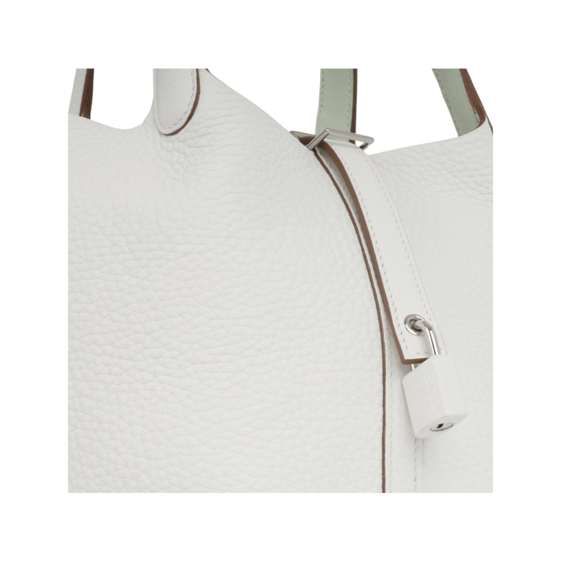 HERMES PICOTIN LOCK PM 18 ECLAT NEW WHITE VERT FIZZ TAURILLON CLEMENCE SWIFT SILVER HARDWARE