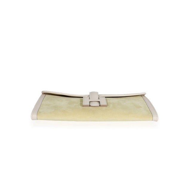 エルメス ジジェエラン 29 クラッチバッグ バイカラー ミモザ クレ ドブリス スイフト HERMES JIGE ELAN 29 CLUTCH BAG MIMOSA CRAIE DOBLIS SWIFT【中古】