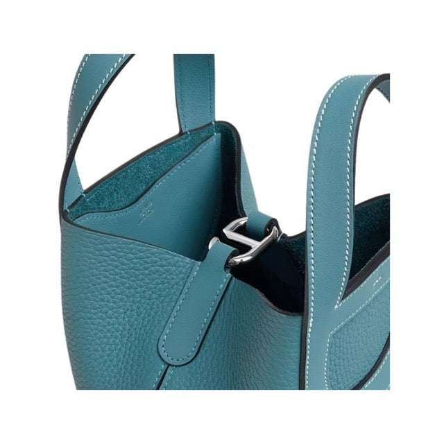エルメス インザループ 18 ニューブルージーン トリヨンクレマンス スイフト シルバー金具 HERMES IN-THE-LOOP 18 NEW BLEU JEAN TAURILLON CLEMENCE SWIFT SILVER HARDWARE