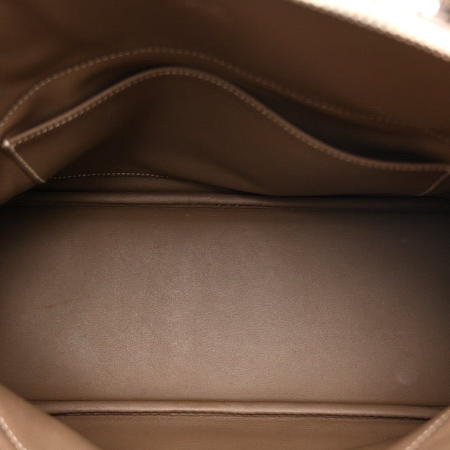 HERMES BOLIDE 31 ETOUPE TAURILLON CLEMENCE SILVER HARDWARE