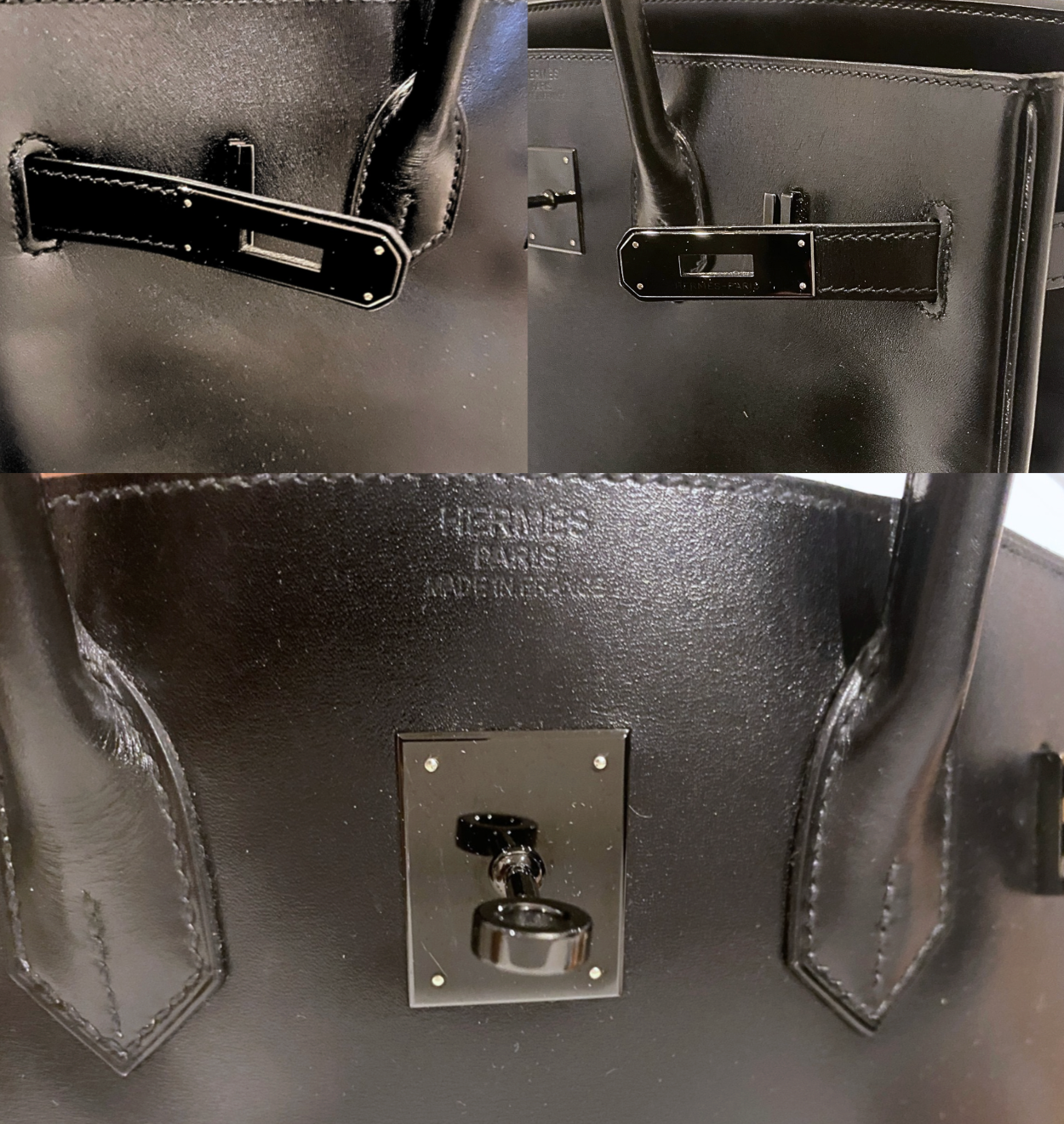 HERMES BIRKIN 35 SO-BLACK BOX CALFSKIN BLACK HARDWARE