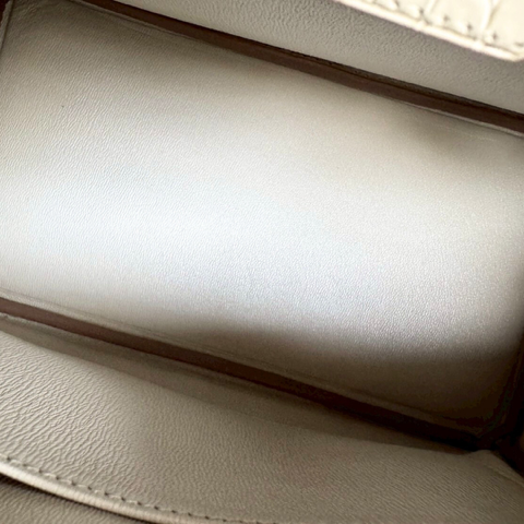 HERMES BIRKIN 25 BETON CROCODILE MATTE ALLIGATOR SILVER HARDWARE