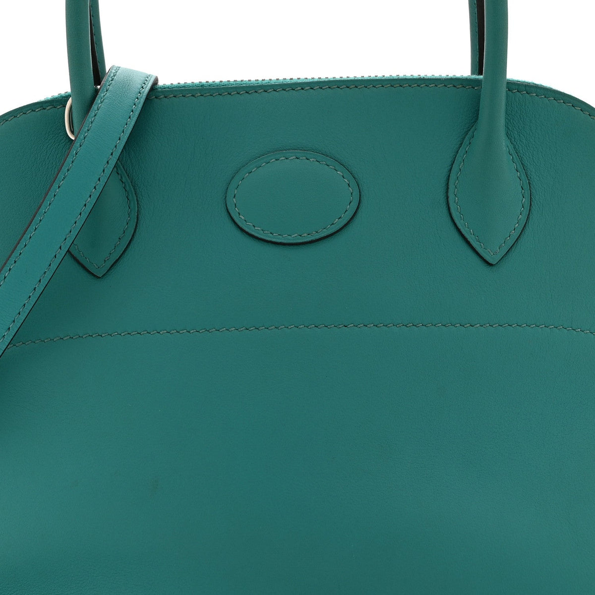 Hermès Bolide 27 Bleu Paon Swift Silver Hardware