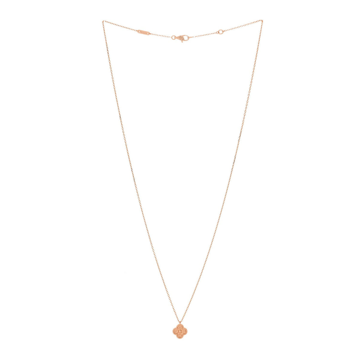 Van Cleef & Arpels Sweet Alhambra Pendant Necklace 18K Rose Gold