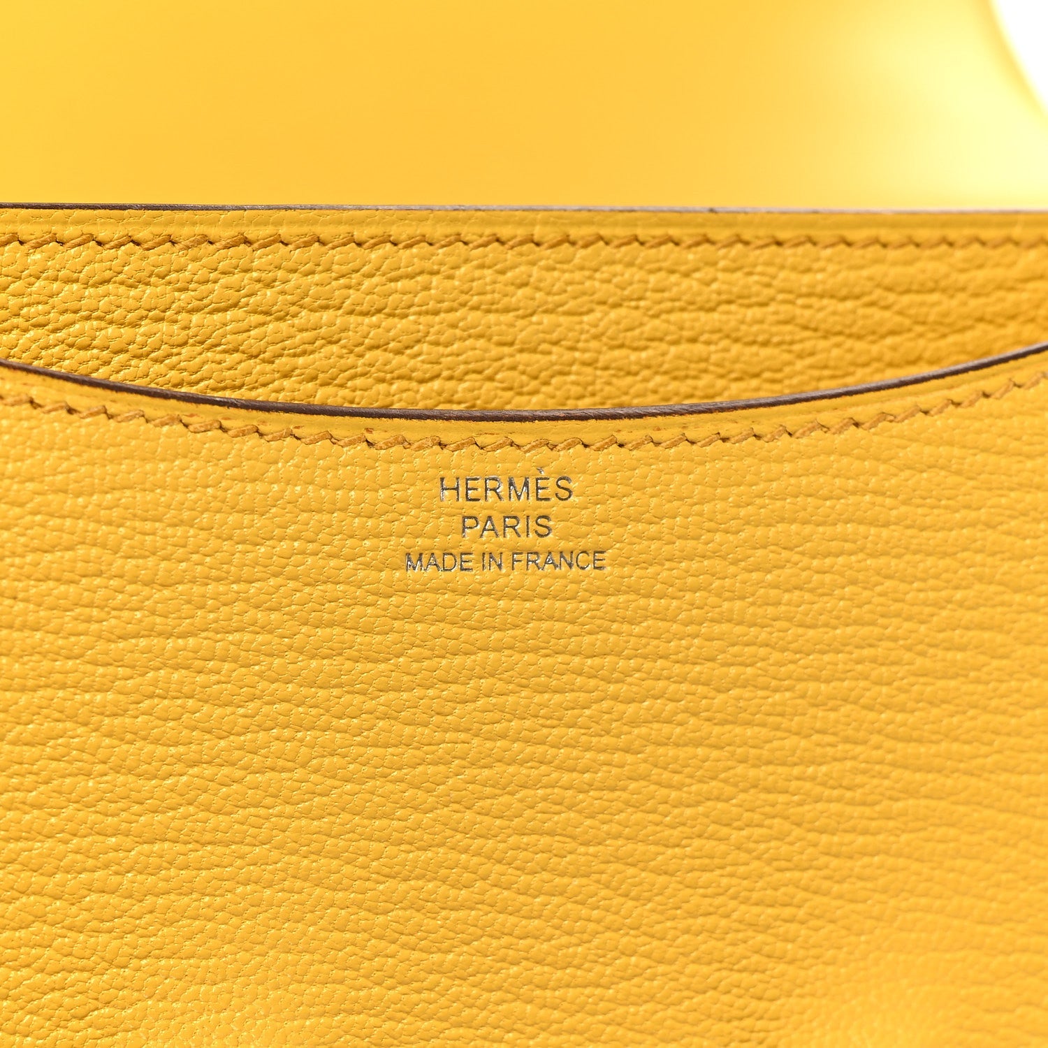エルメス ミニコンスタンス 18 Jaune De Naples シェーブルミゾール シルバー金具 HERMES MINI CONSTANCE 18 JAUNE DE NAPLES CHEVRE MYSORE SILVER HARDWARE