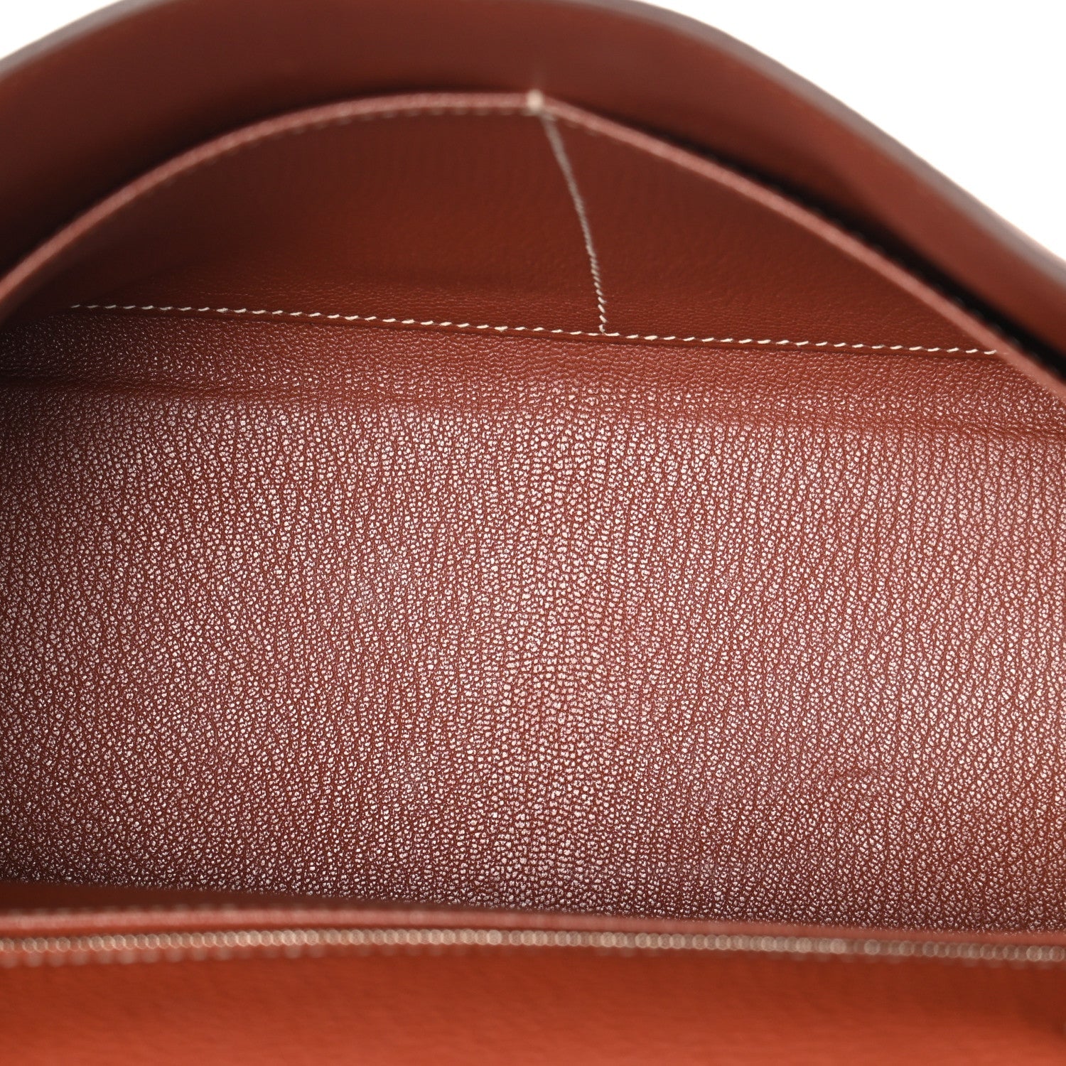 HERMES KELLY 28 RETOURNE SIENNE TOGO SILVER HARDWARE