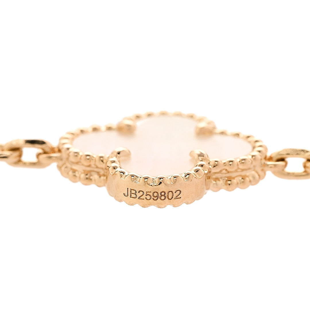 ヴァンクリーフ&アーペル ヴィンテージアルハンブラ 20モチーフ ネックレス マザーオブパール 18K イエローゴールド VAN CLEEF & ARPELS VINTAGE ALHAMBRA 20 MOTIFS NECKLACE MOTHER OF PEARL 18K YELLOW GOLD