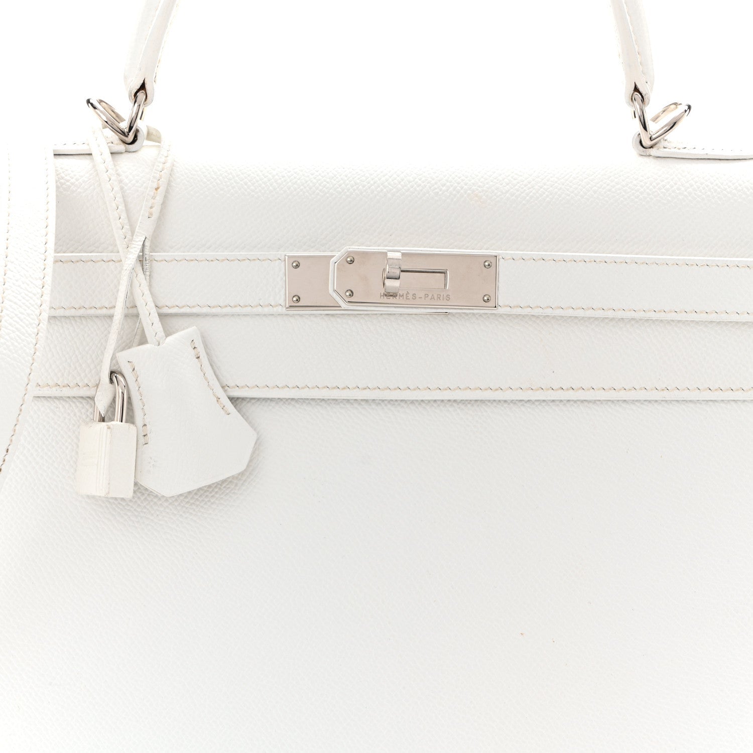 エルメス ケリー32 外縫い White エプソン シルバー金具 HERMES KELLY32 SELLIER WHITE EPSOM SILVER HARDWARE