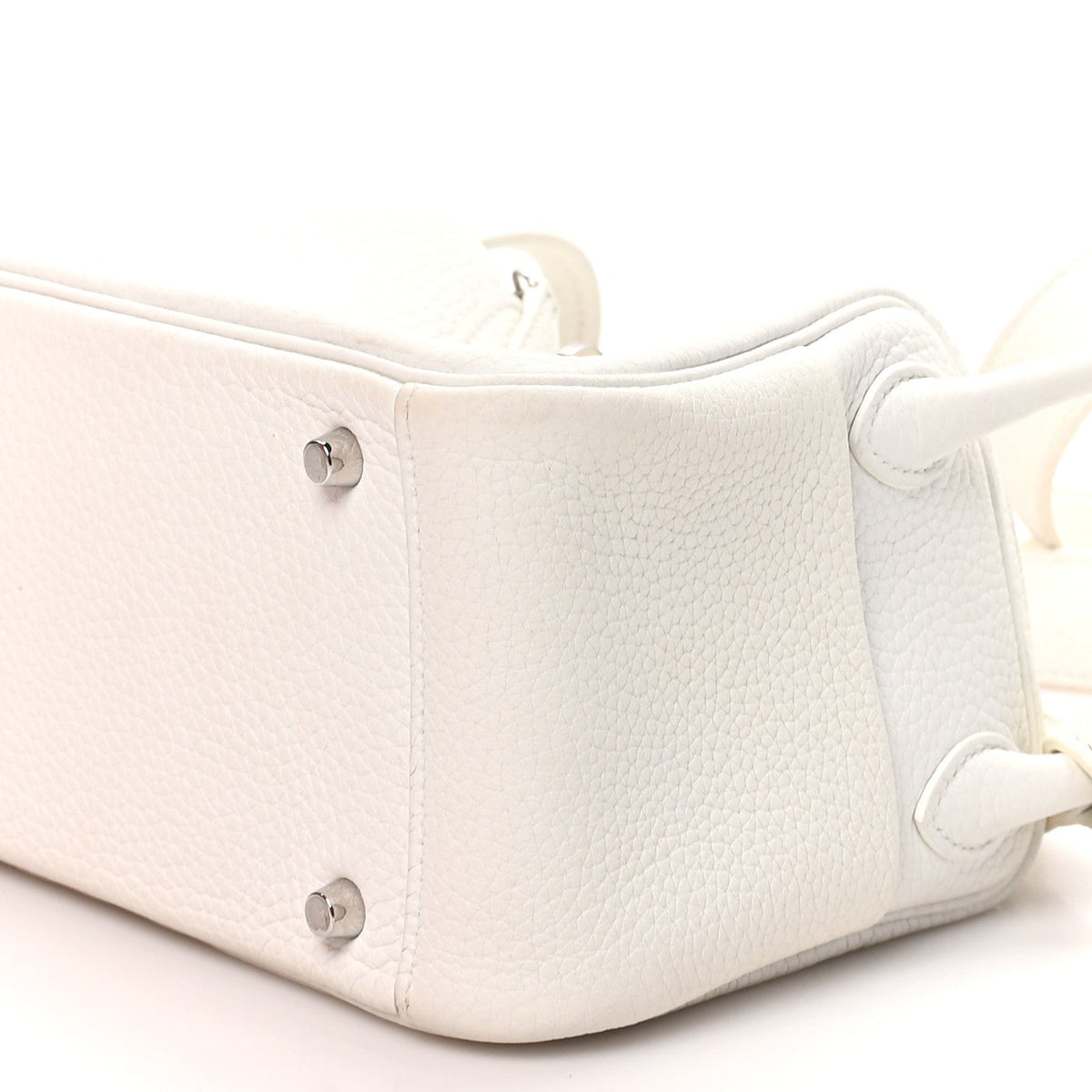 Hermes Lindy 20 New White Taurillon Clemence Silver Hardware