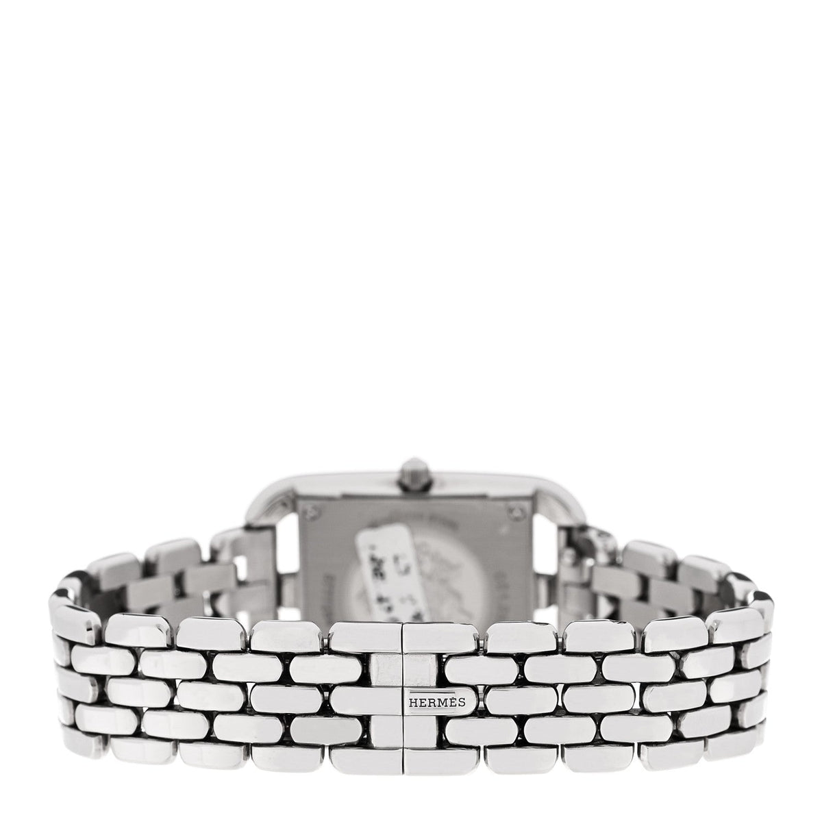 Hermes Cape Cod 23MM Quartz Watch Diamond Bezel Mother of Pearl Stainless Steel