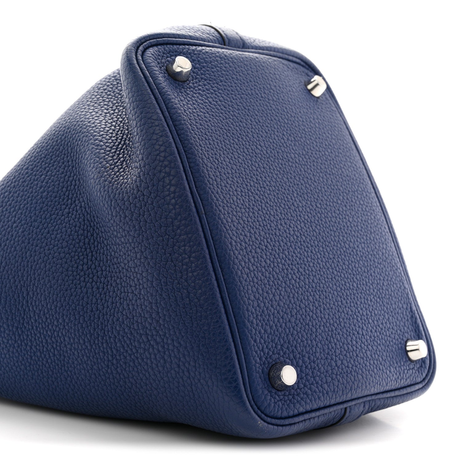 HERMES PICOTIN LOCK PM 18 BLEU SAPHIR TAURILLON CLEMENCE SILVER HARDWARE
