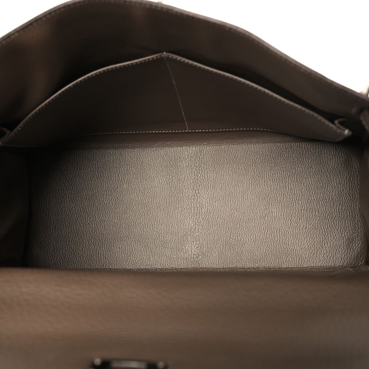 Hermes Kelly 35 Retourne Etoupe Taurillon Clemence Silver Hardware