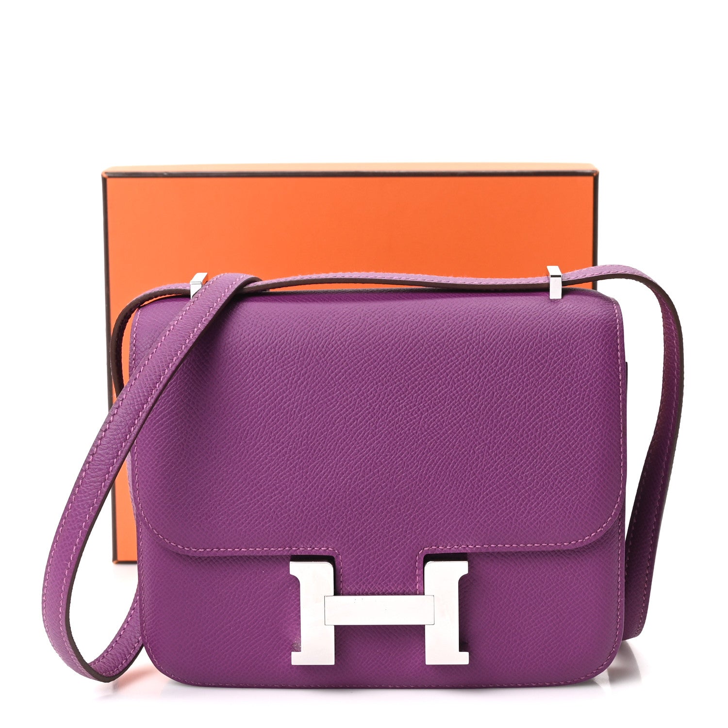 エルメス ミニコンスタンス 18 Anemone エプソン シルバー金具 HERMES MINI CONSTANCE 18 ANEMONE EPSOM SILVER HARDWARE