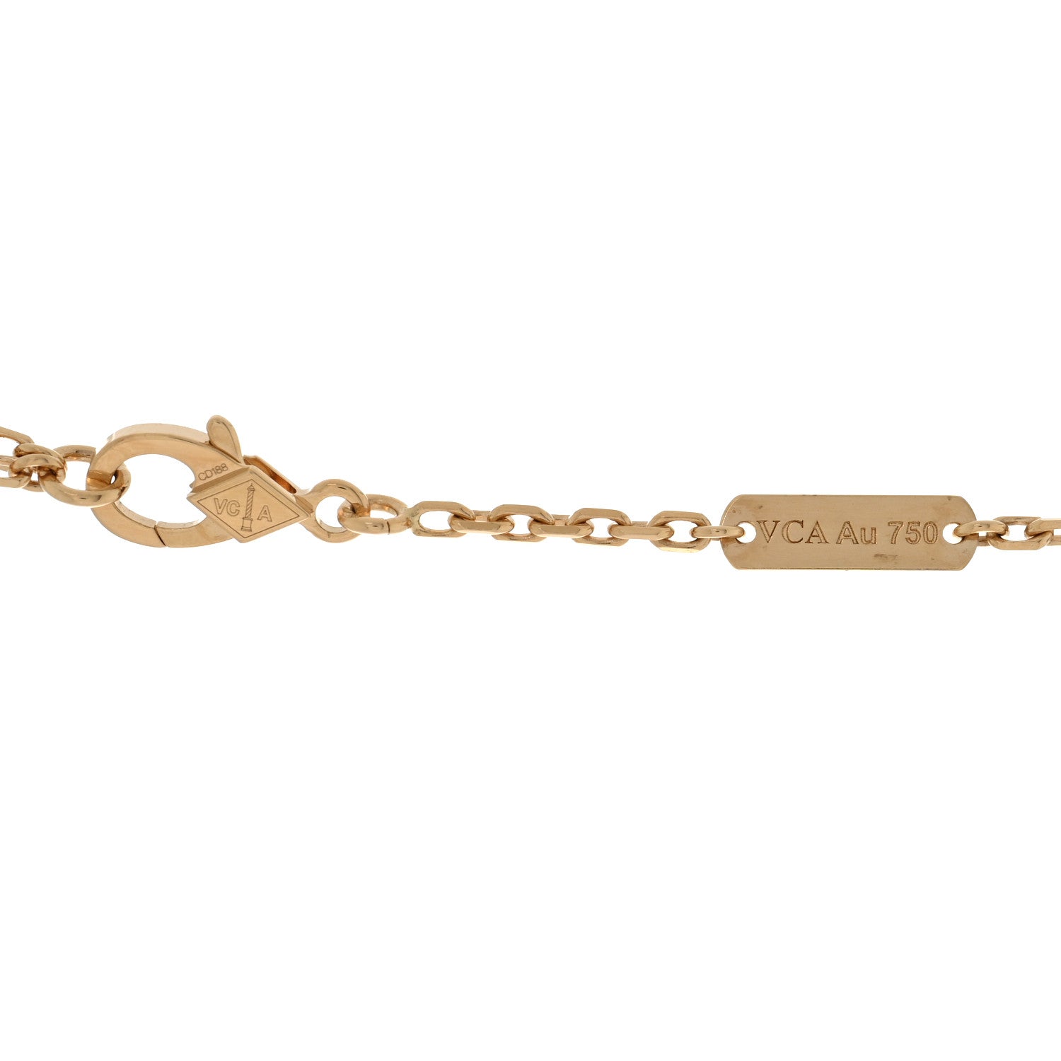 Van Cleef & Arpels 18K Yellow Gold Guilloche Magic Alhambra Long Necklace