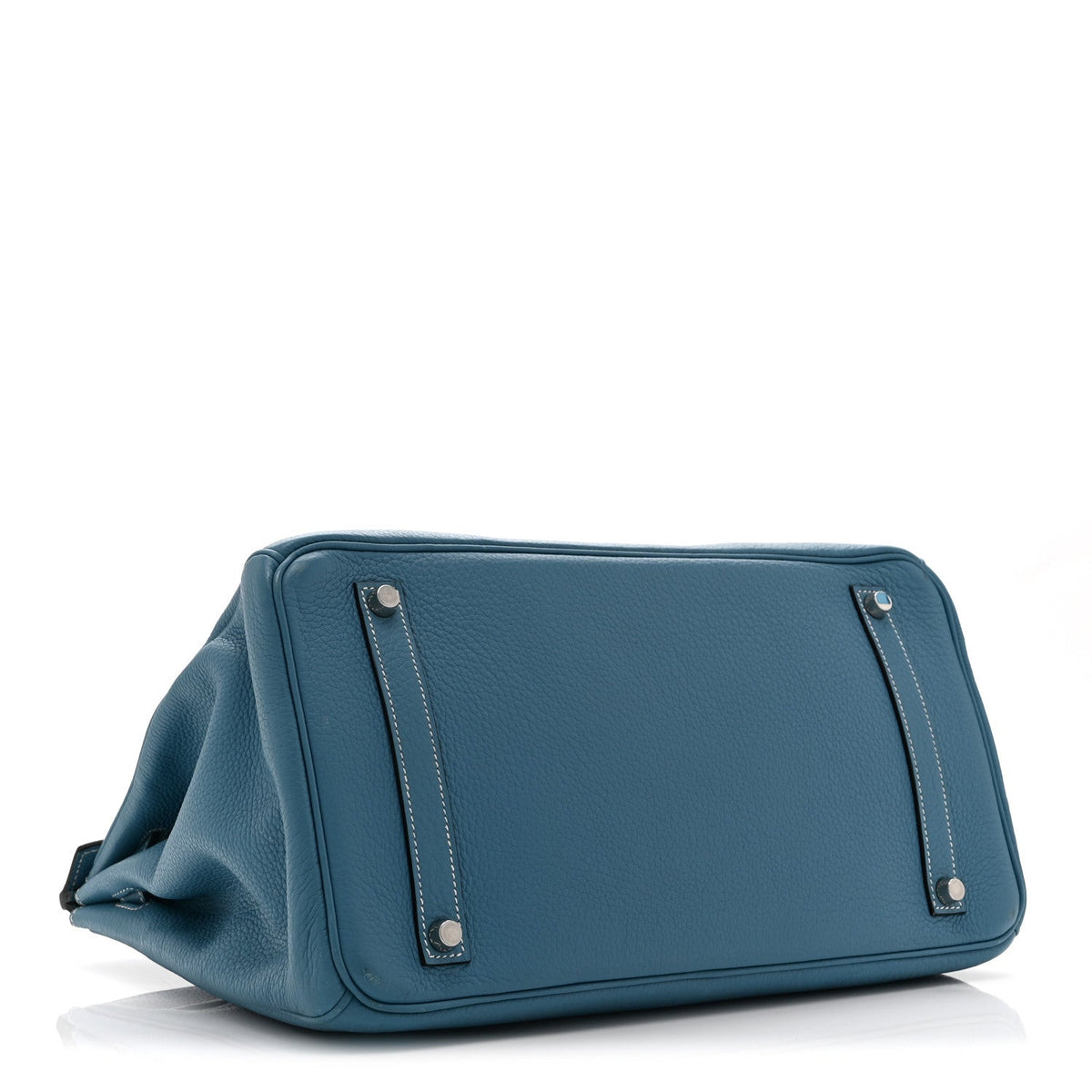 Hermes Birkin 35 Bleu Jean Togo Silver Hardware