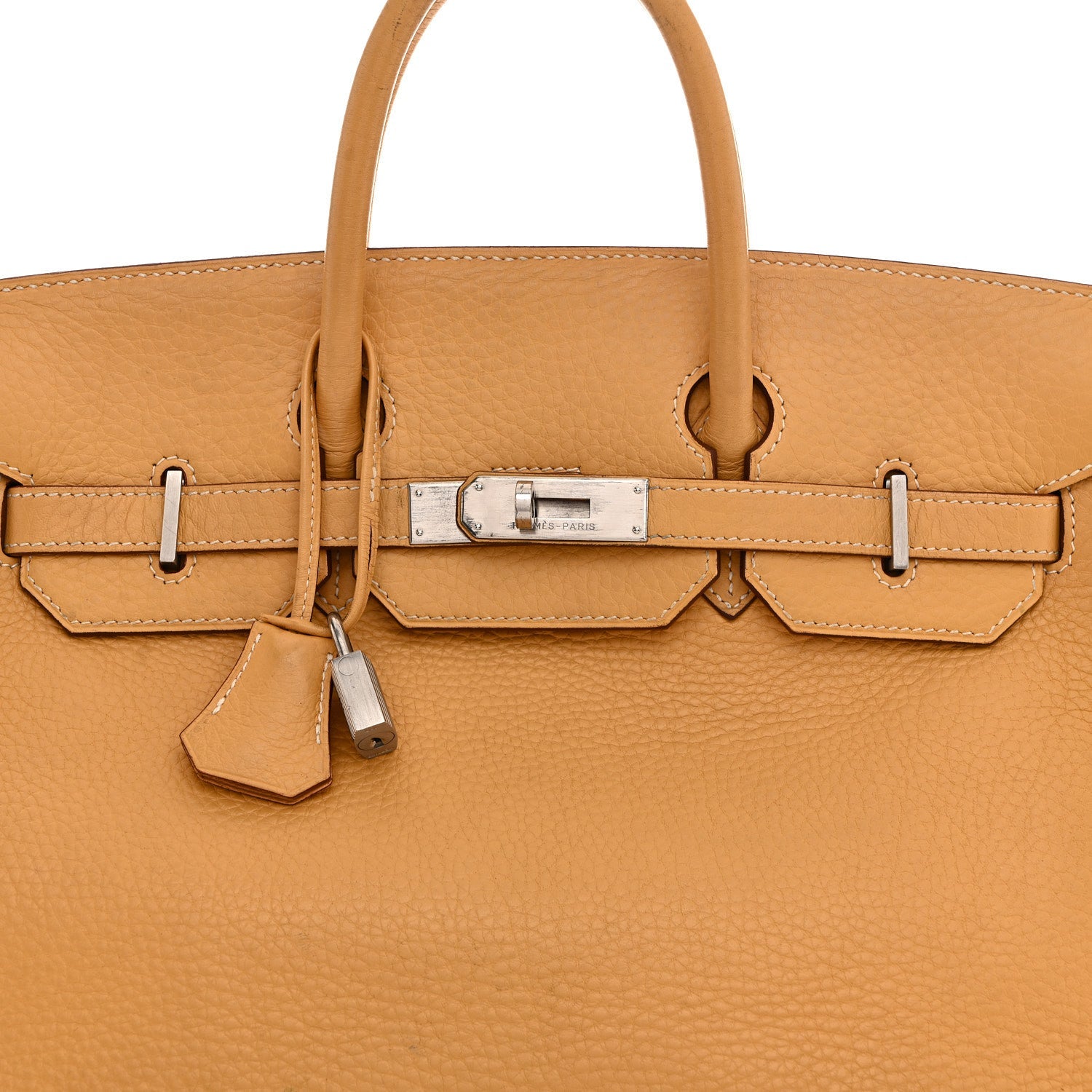 HERMES BIRKIN 32 HAC NATURAL SABLE TAURILLON CLEMENCE SILVER HARDWARE