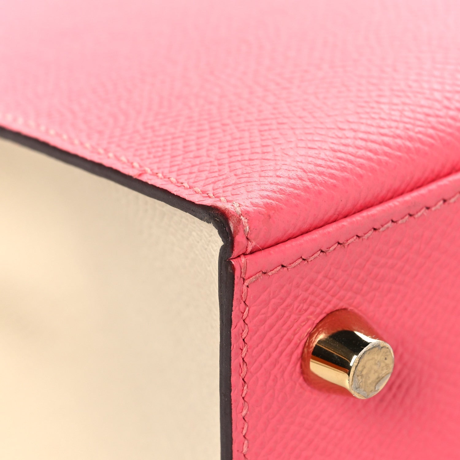HERMES KELLY 25 SELLIER HSS SPECIAL ORDER ROSE AZALEE CRAIE EPSOM BRUSHED GOLD HARDWARE