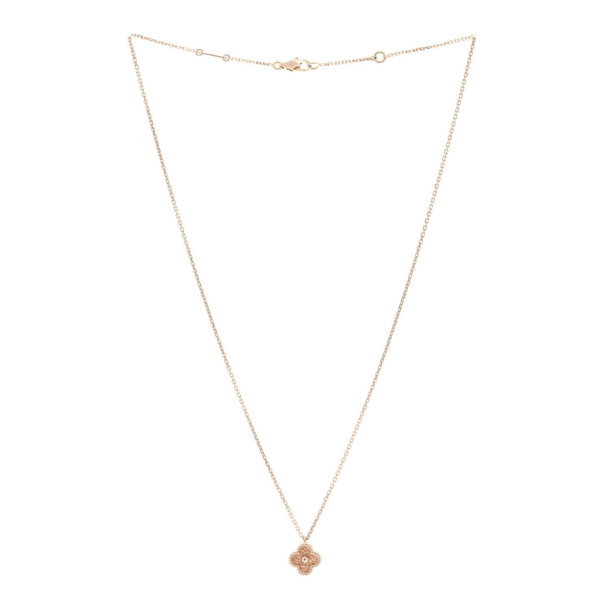 Van Cleef & Arpels Sweet Alhambra Pendant Necklace 18K Rose Gold