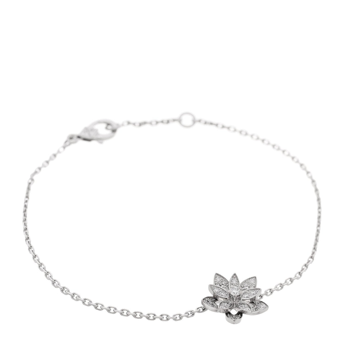 Van Cleef & Arpels Mini Lotus Bracelet Diamond 18K White Gold
