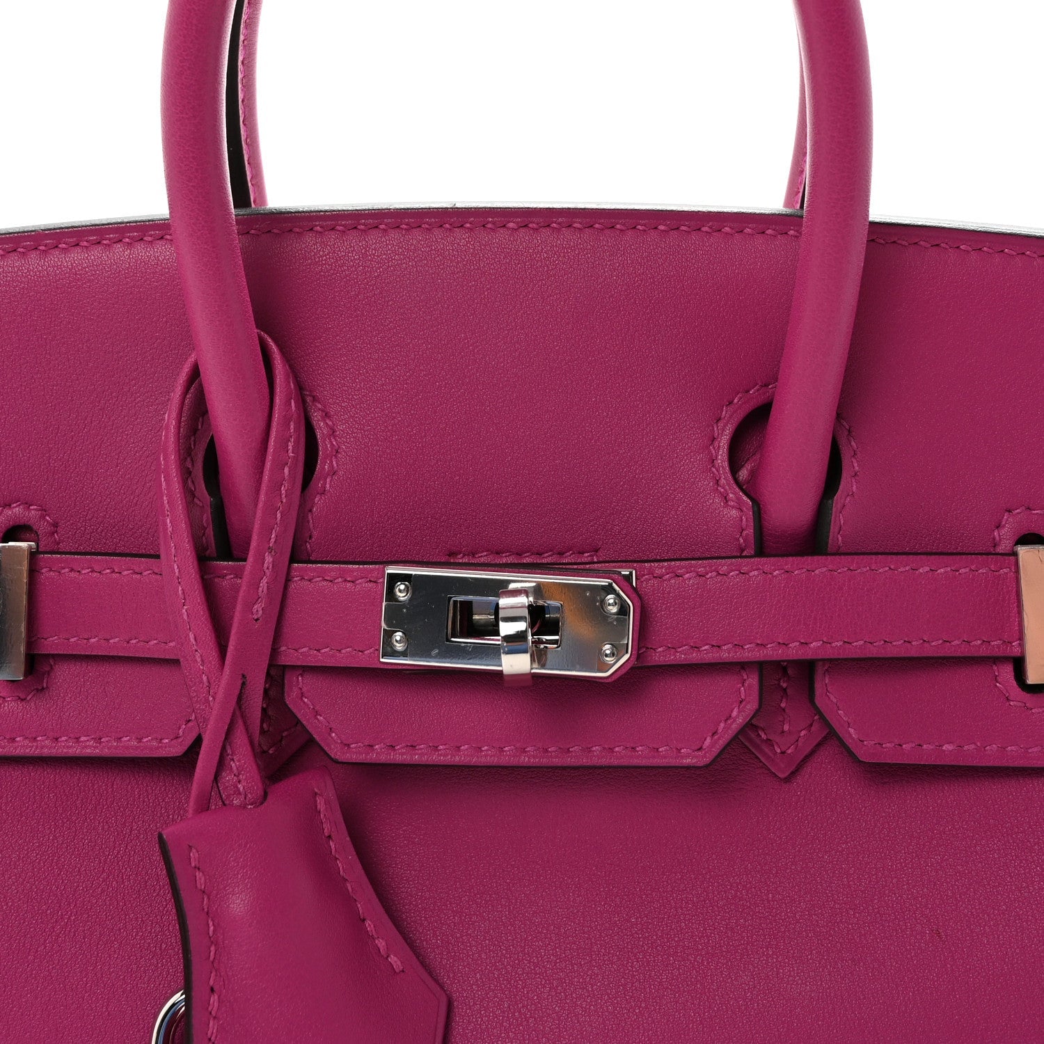HERMES BIRKIN 25 ROSE POURPRE SWIFT SILVER HARDWARE