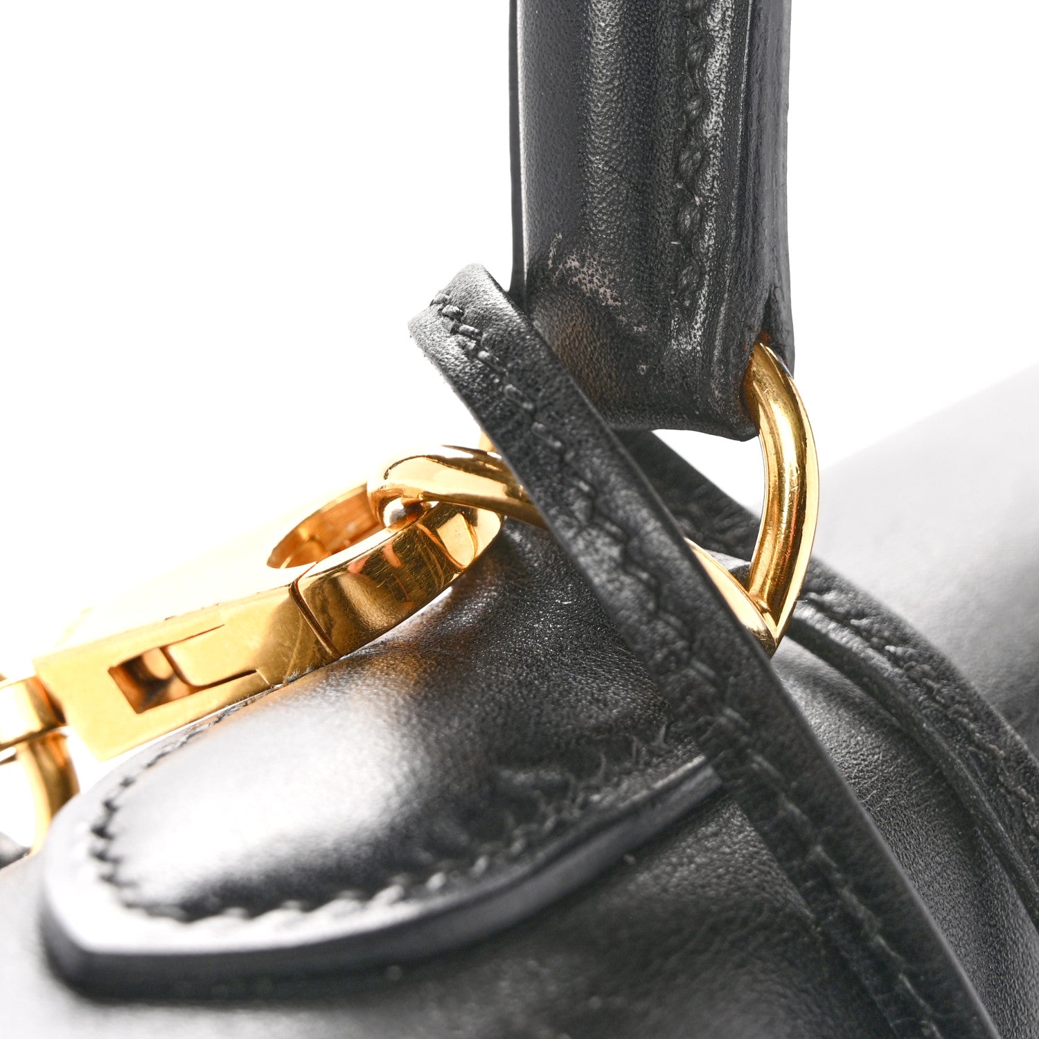 エルメス ケリー35 外縫い Black ボックス ゴールド金具 HERMES KELLY35 SELLIER BLACK BOX GOLD HARDWARE
