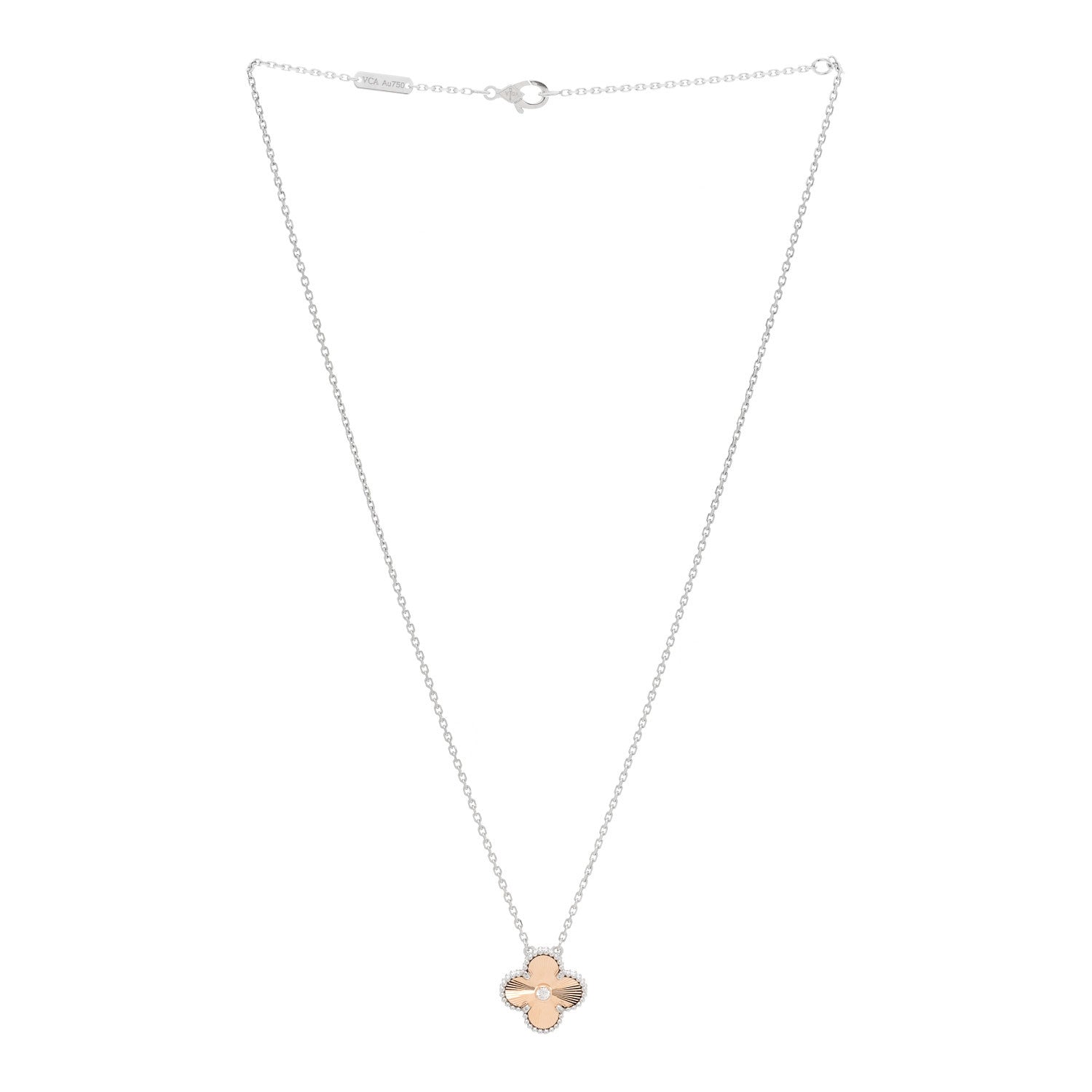 ヴァンクリーフ&アーペル ヴィンテージアルハンブラ ペンダントネックレス マルチカラー 18K ローズゴールド VAN CLEEF & ARPELS VINTAGE ALHAMBRA PENDANT NECKLACE MULTICOLOR 18K ROSE GOLD