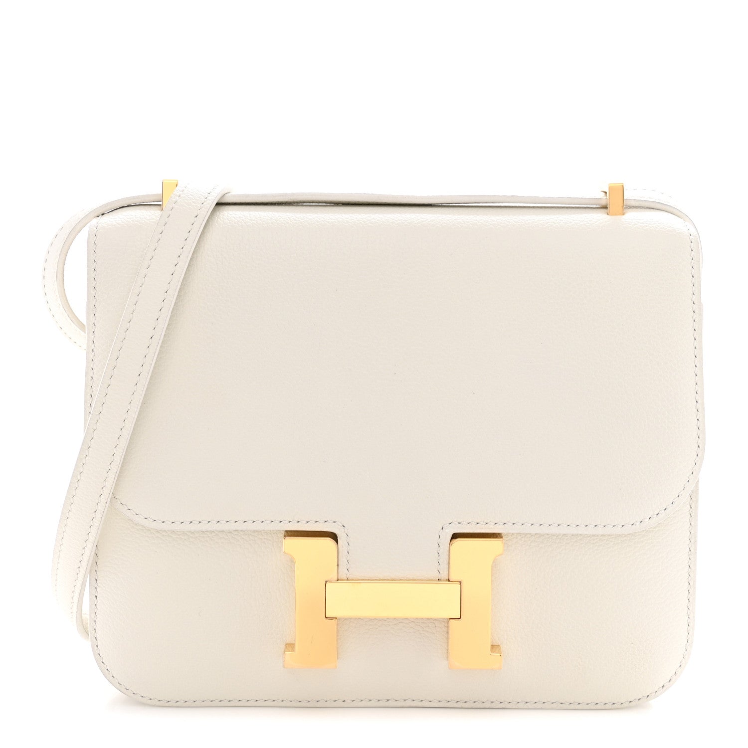 エルメス ミニコンスタンス 18 White エバーカラー ゴールド金具 HERMES MINI CONSTANCE 18 WHITE EVERCOLOR GOLD HARDWARE