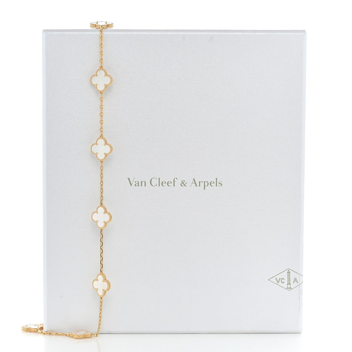 ヴァンクリーフ&アーペル ヴィンテージアルハンブラ 10モチーフ ネックレス マザーオブパール 18K イエローゴールド VAN CLEEF & ARPELS VINTAGE ALHAMBRA 10 MOTIFS NECKLACE MOTHER OF PEARL 18K YELLOW GOLD