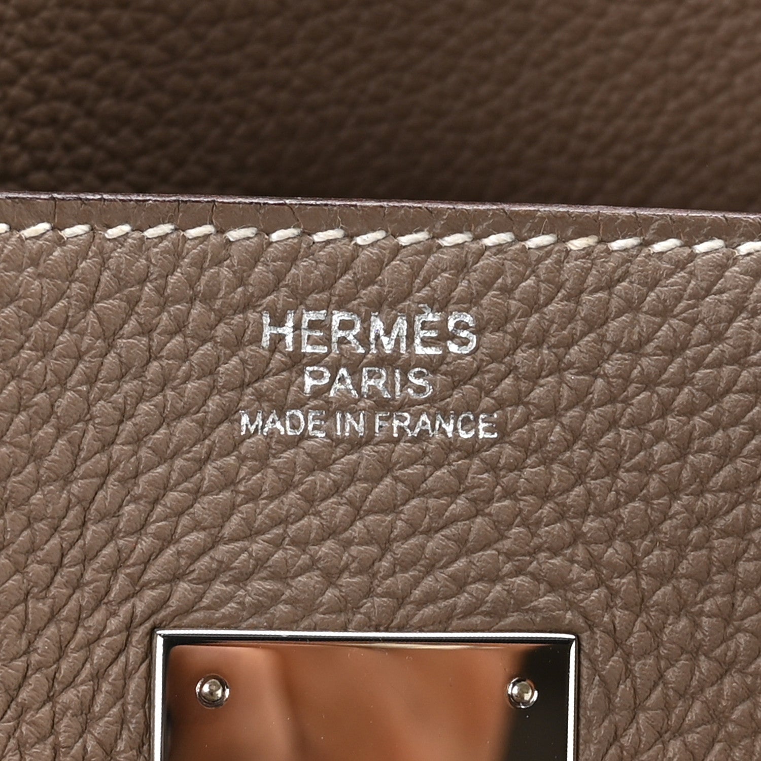 HERMES BIRKIN 30 ETOUPE TOGO SILVER HARDWARE
