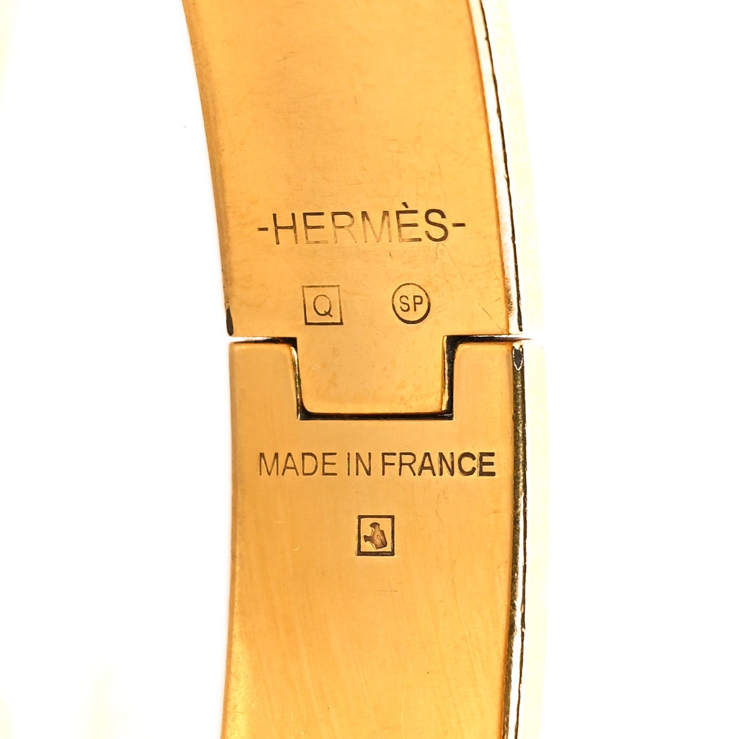 Hermès Enamel Narrow Click Crack H Bracelet PM Aqua