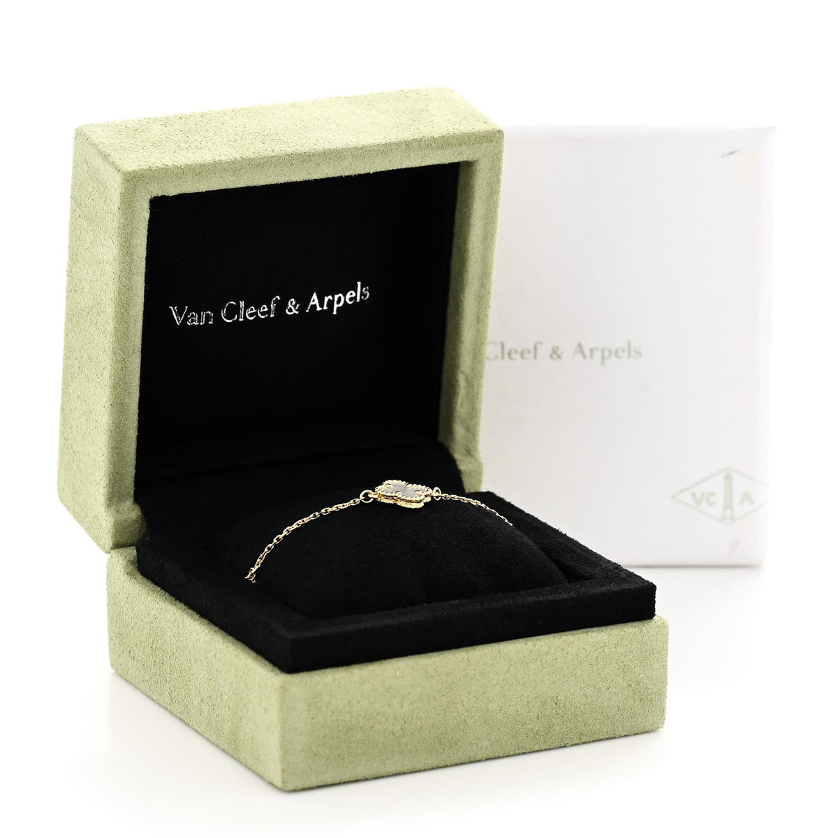 VAN CLEEF & ARPELS SWEET ALHAMBRA BRACELET MOTHER OF PEARL 18K YELLOW GOLD