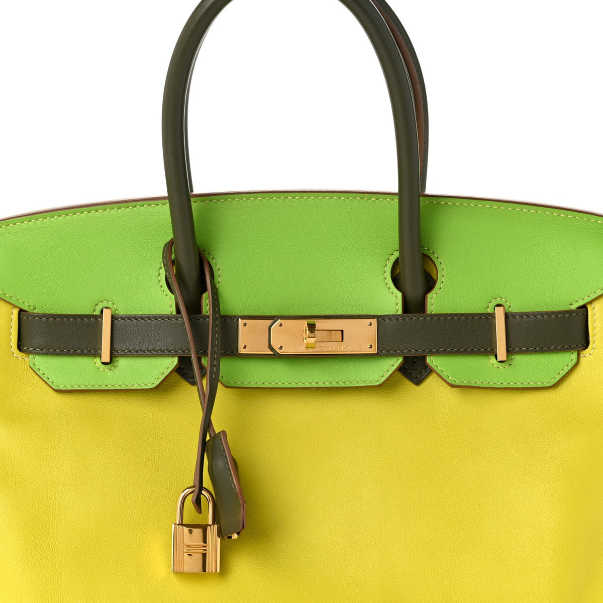 Hermès Birkin 30 HSS Personal Order Lime Vert Olive Granny Swift Gold Hardware