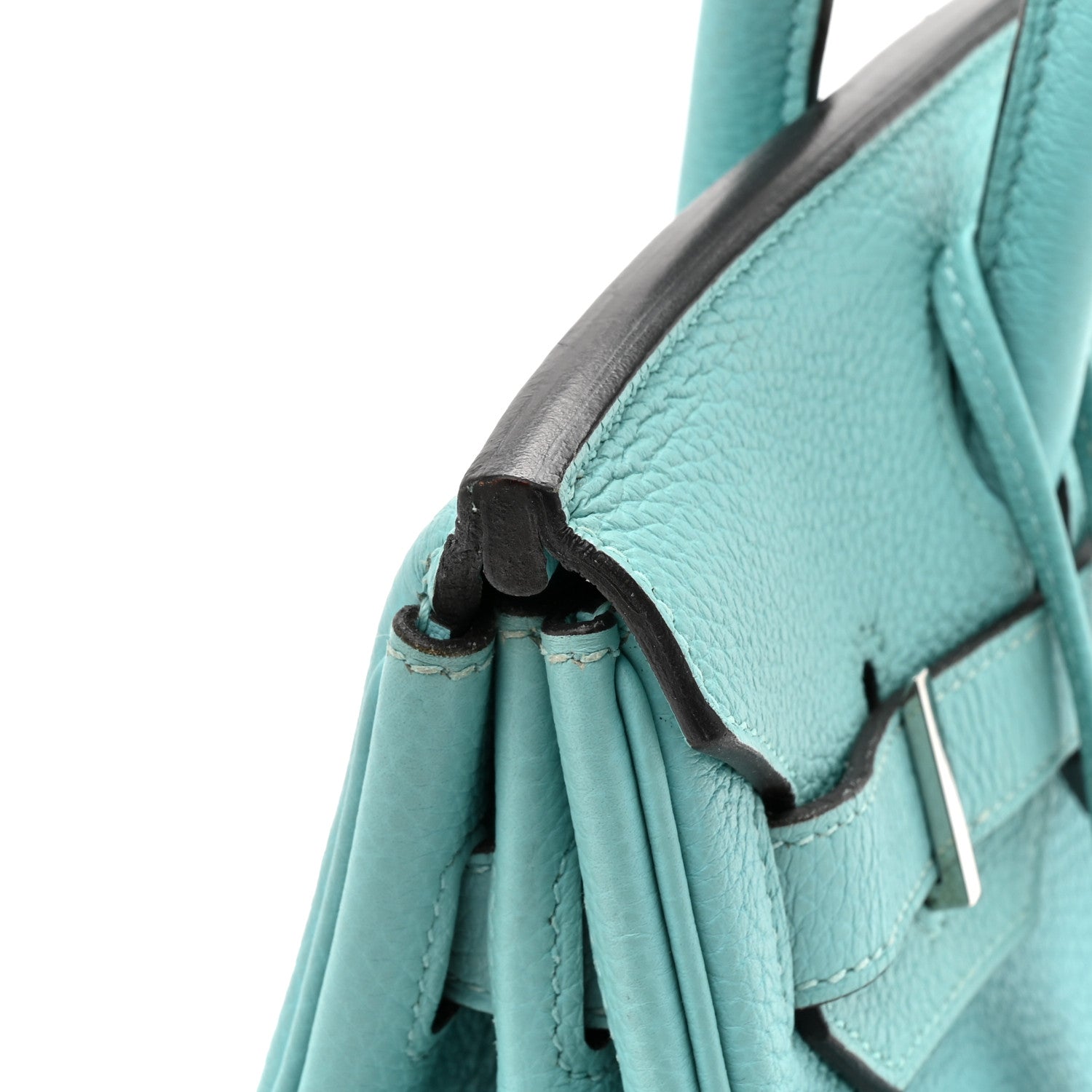 HERMES BIRKIN 30 BLEU ATOLL TOGO SILVER HARDWARE