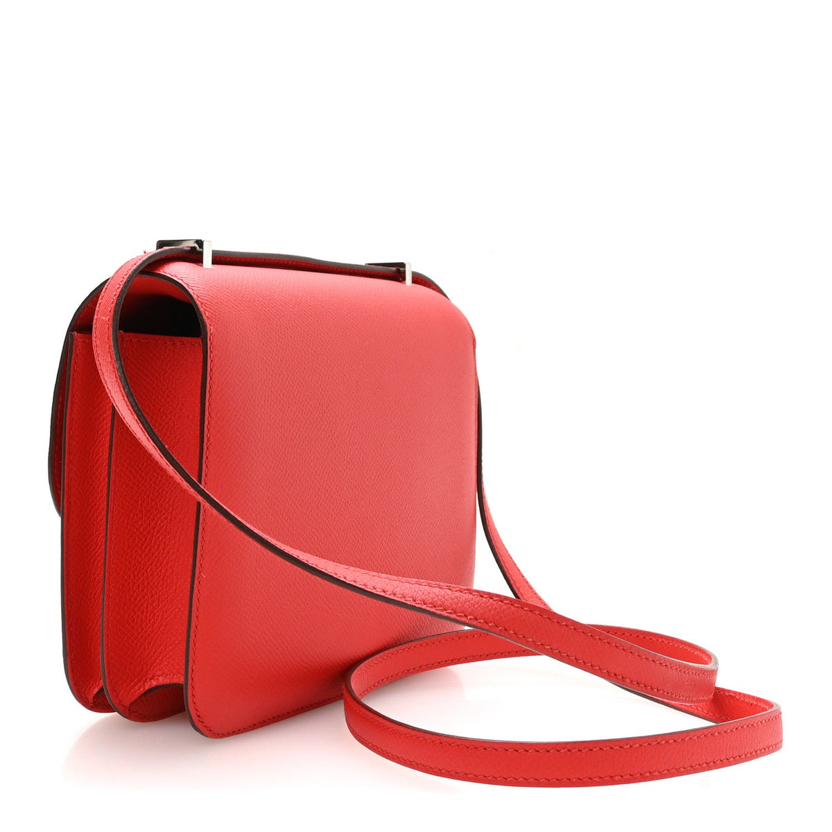 Hermes Mini Constance 18 Rouge De Coeur Mauve Sylvestre Epsom Red Enamel Hardware