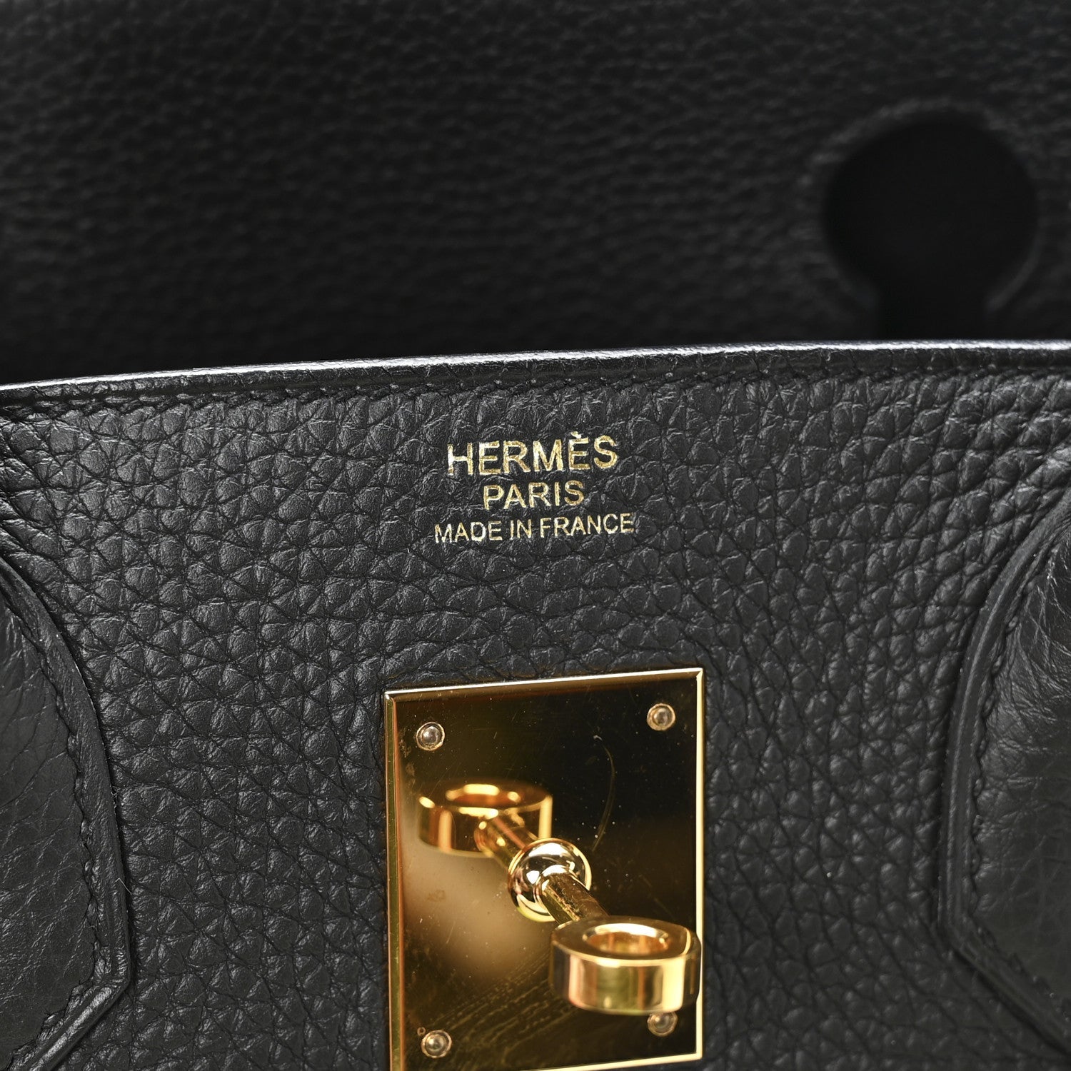 HERMES BIRKIN 30 BLACK TOGO GOLD HARDWARE