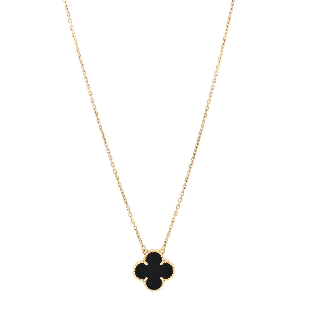 ヴァンクリーフ&アーペル ヴィンテージアルハンブラ ペンダントネックレス ブラックオニキス 18K イエローゴールド VAN CLEEF & ARPELS VINTAGE ALHAMBRA PENDANT NECKLACE BLACK ONYX 18K YELLOW GOLD