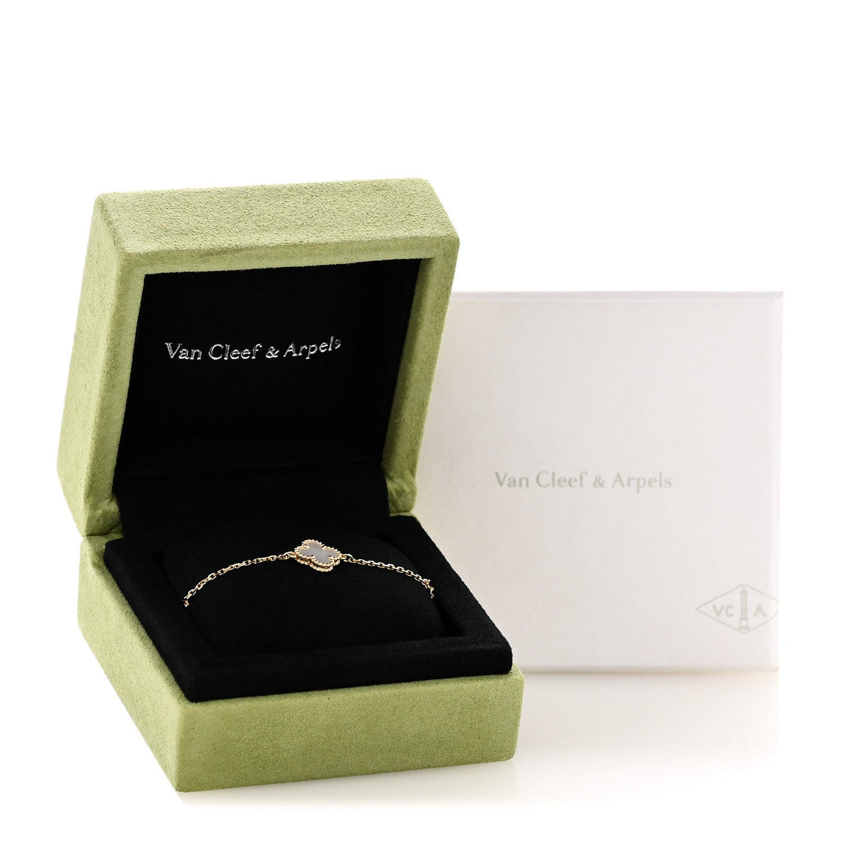 VAN CLEEF & ARPELS SWEET ALHAMBRA BRACELET MOTHER OF PEARL 18K YELLOW GOLD