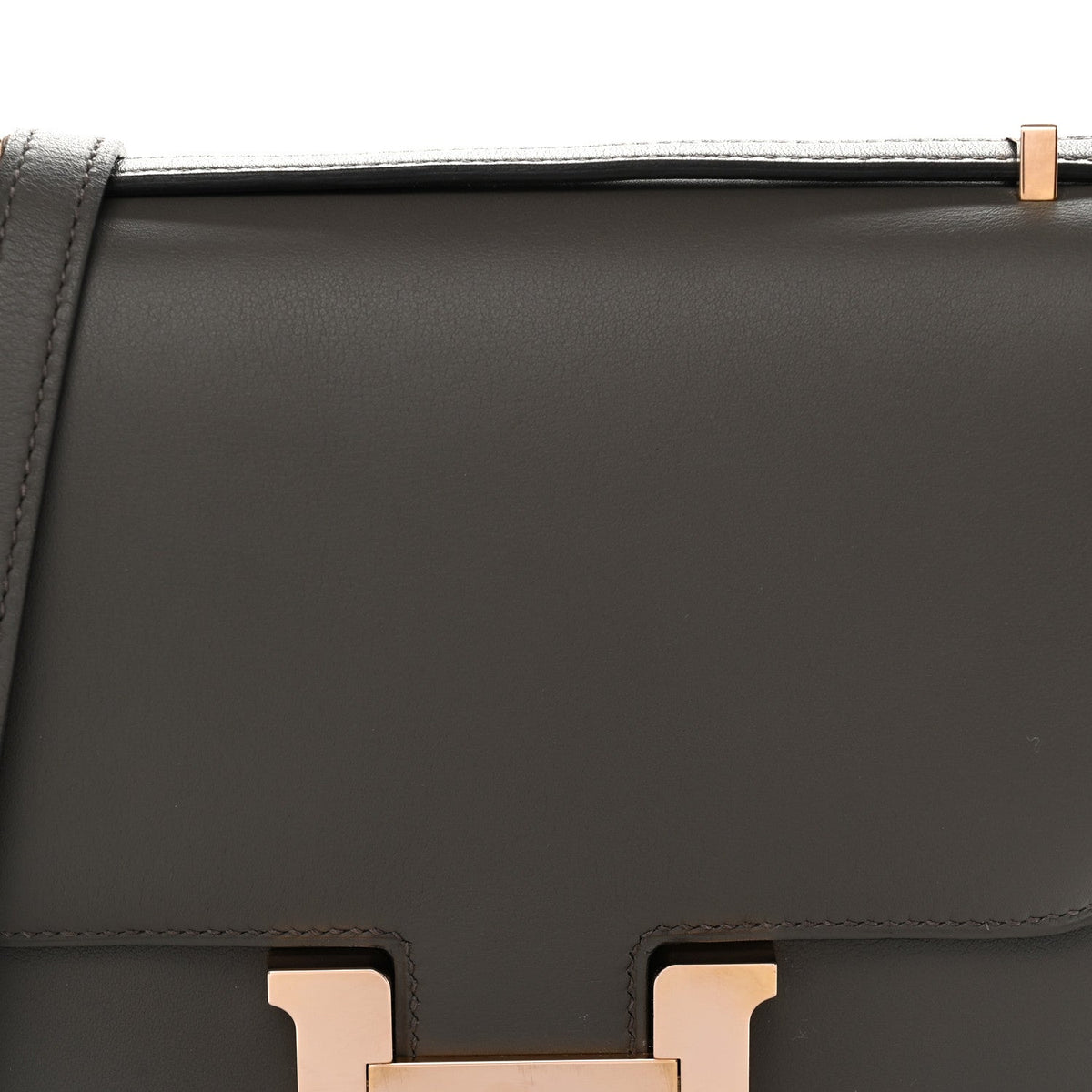 Hermès Mini Constance 18 Gris Etain Swift Gold Hardware