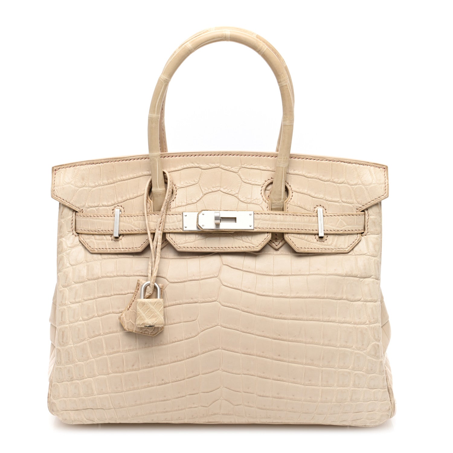 Hermès Birkin 30 Parchemin Matte Niloticus Crocodile Silver Hardware HERMES BIRKIN 30 PARCHEMIN SILVER HARDWARE
