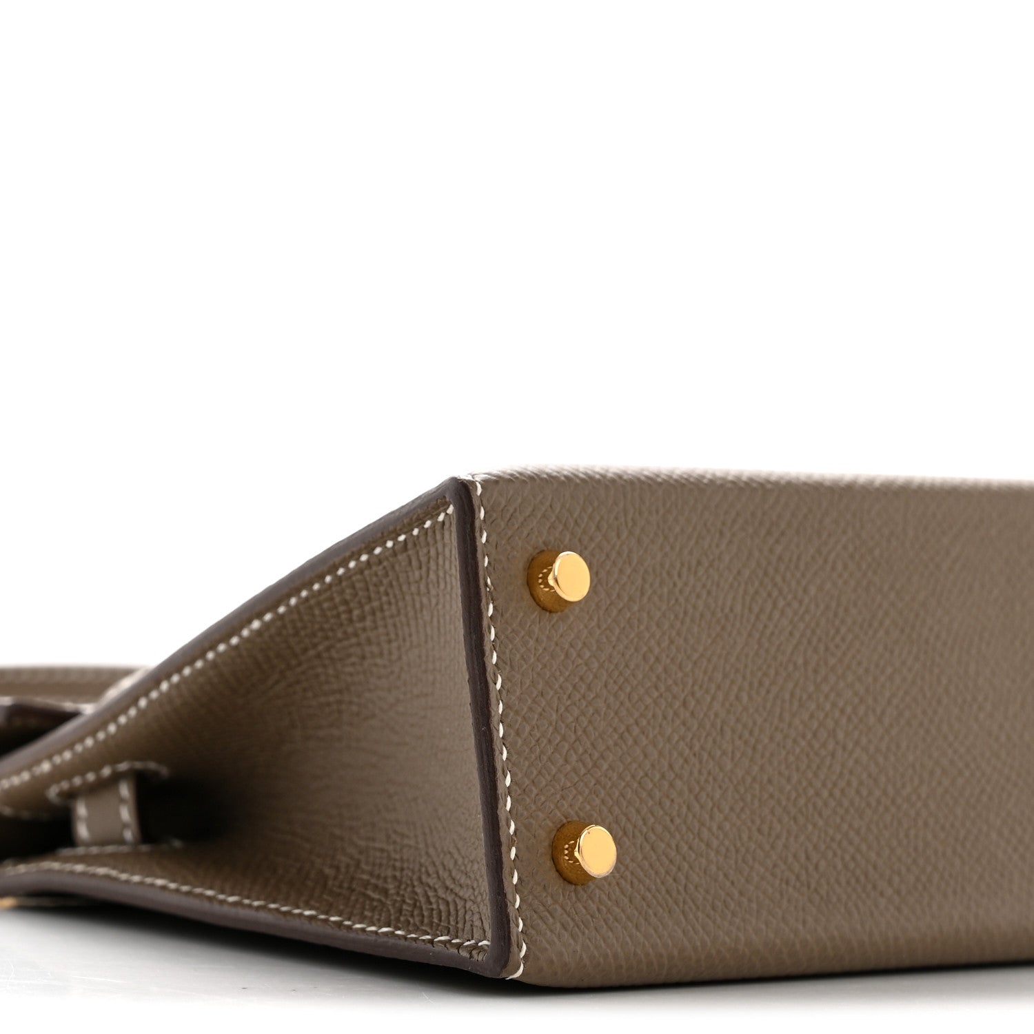 エルメス ミニケリー 20 外縫い Etoupe エプソン ゴールド金具 HERMES MINI KELLY 20 SELLIER ETOUPE EPSOM GOLD HARDWARE