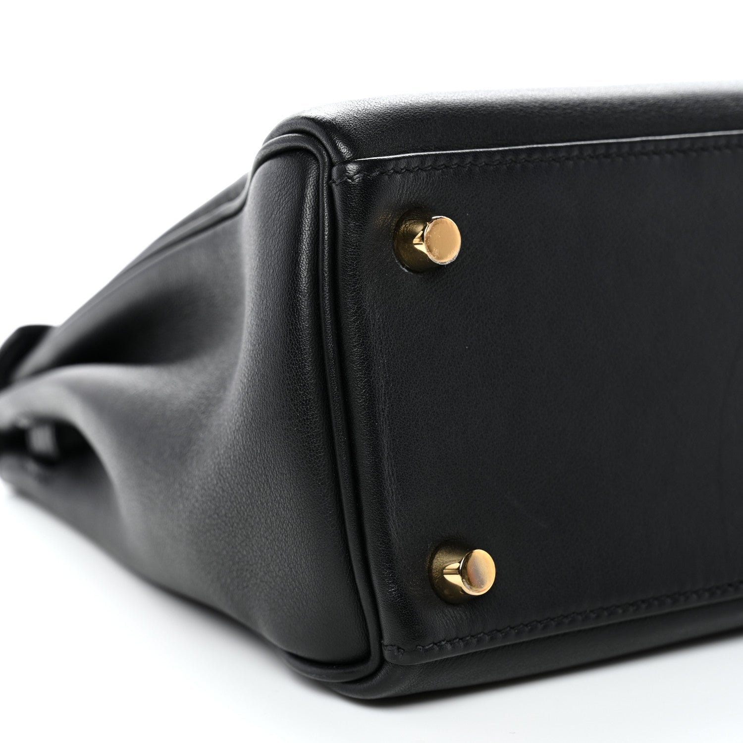 HERMES KELLY 25 RETOURNE BLACK SWIFT GOLD HARDWARE