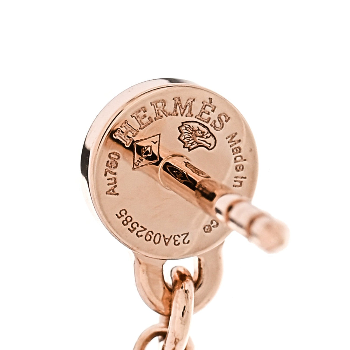 エルメス ケリークロシェット ピアス 18K ローズゴールド HERMES KELLY CLOCHETTE EARRINGS 18K ROSE GOLD