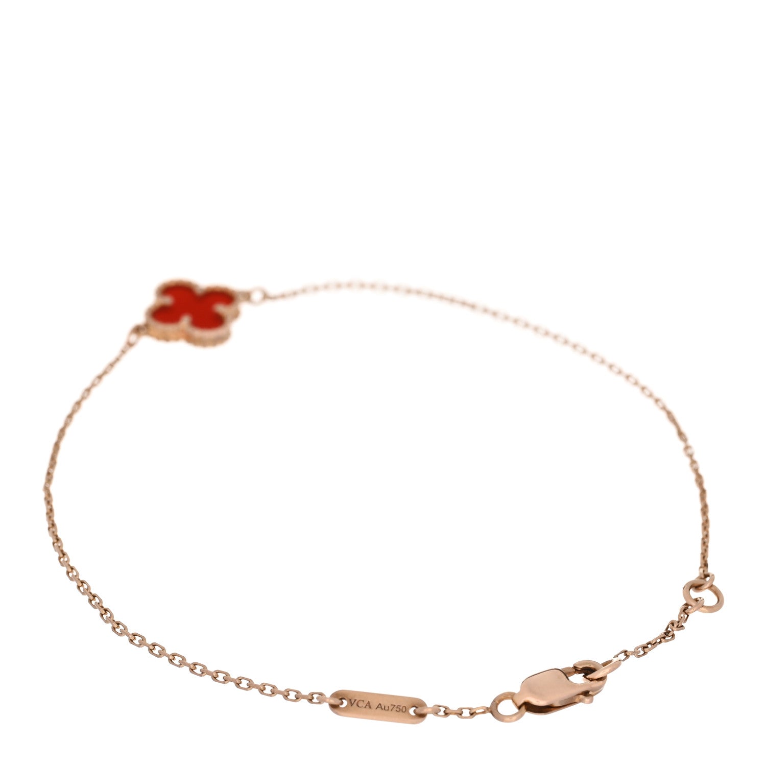 ヴァンクリーフ&アーペル スウィートアルハンブラ ブレスレット カーネリアン 18K ローズゴールド VAN CLEEF & ARPELS SWEET ALHAMBRA BRACELET CARNELIAN 18K ROSE GOLD