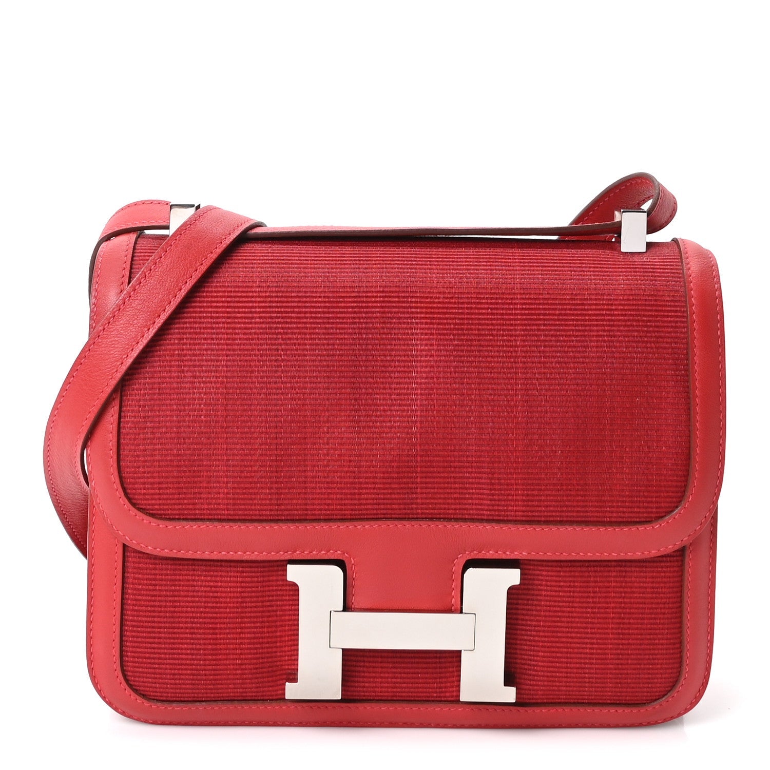 エルメス コンスタンス 24 Rouge Casaque スイフト シルバー金具 HERMES CONSTANCE 24 ROUGE CASAQUE SWIFT SILVER HARDWARE