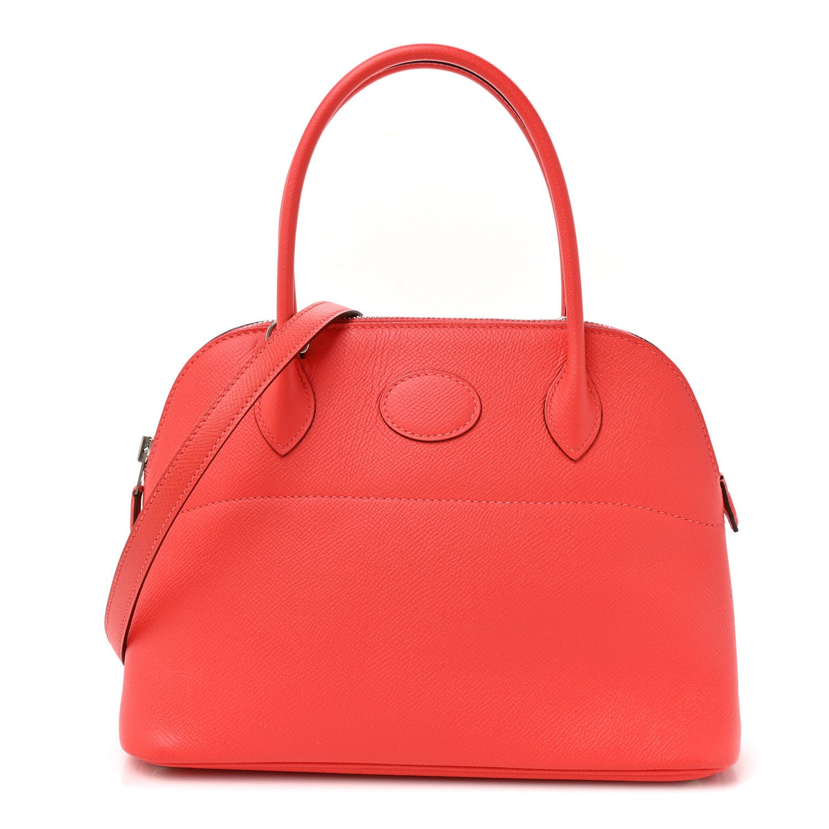 Hermès Bolide 27 Rouge Pivoine Epsom Silver Hardware